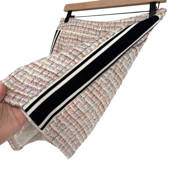 Anthropologie Maeve Tweed Midi Skirt 4P PETITE Peach Pink Knit Lined Pockets NWT - Picture 8 of 13